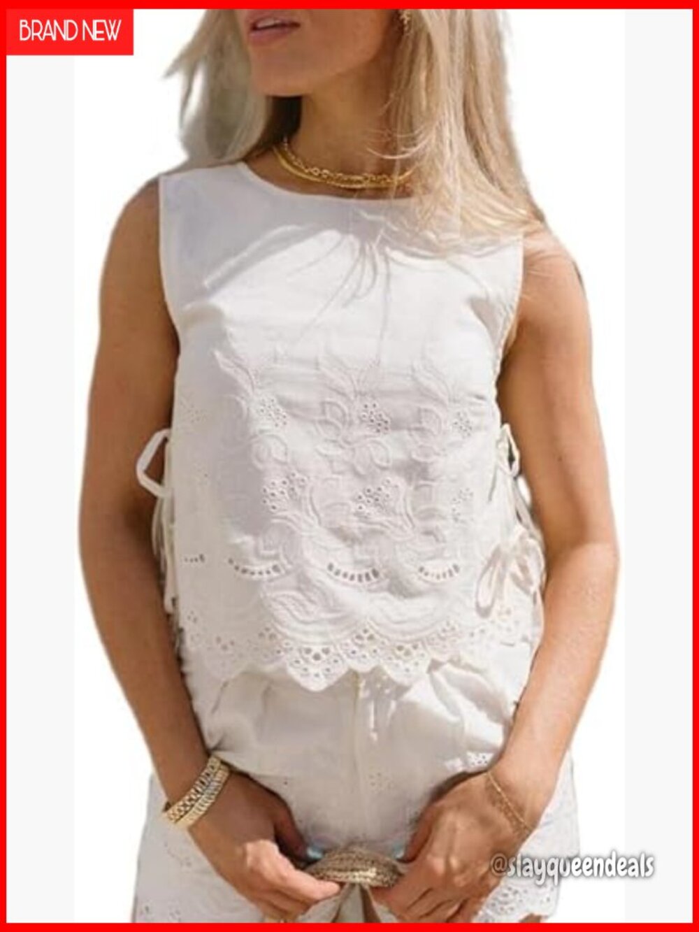Embroidery Flower Tank Top Y2K Sleeveless Crop Vest Boho Summer Going Out